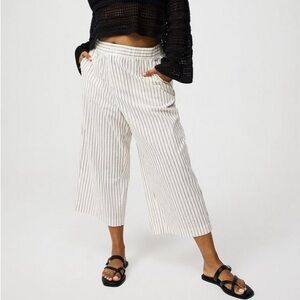Torrid - Cropped Linen Wide Leg Pants